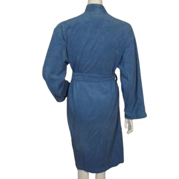 MELSIMO Terrycloth Robe, M/L, LIGHT Blue, Long sleeve, Wrap front, matching belt - Picture 5 of 11